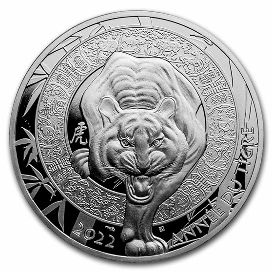 2022 France Silver €10 Year of the Tiger Proof (Lunar Series) 2022 France Silver €10 Year of the Tiger Proof (Lunar Series)