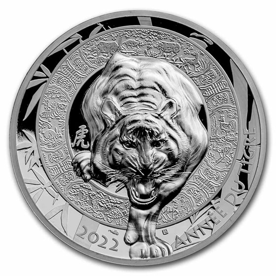 2022 France Silver €20 Year of the Tiger HR Proof (Lunar) 2022 France Silver €20 Year of the Tiger HR Proof (Lunar)