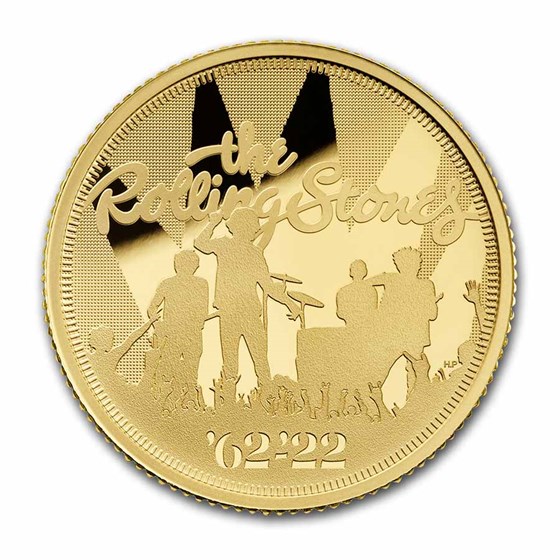 2022 GB 1/4 oz Gold £25 Proof Music Legends: Rolling Stones