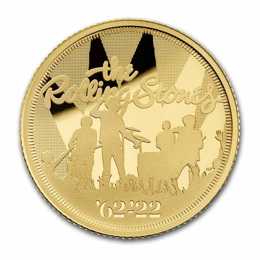 2022 GB 1/4 oz Gold £25 Proof Music Legends: Rolling Stones