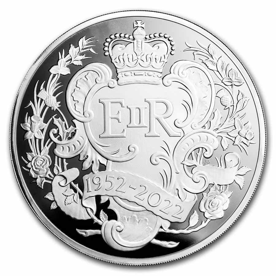 2022 GB 1 kilo Silver Platinum Jubilee of The Queen Prf (Box/COA)