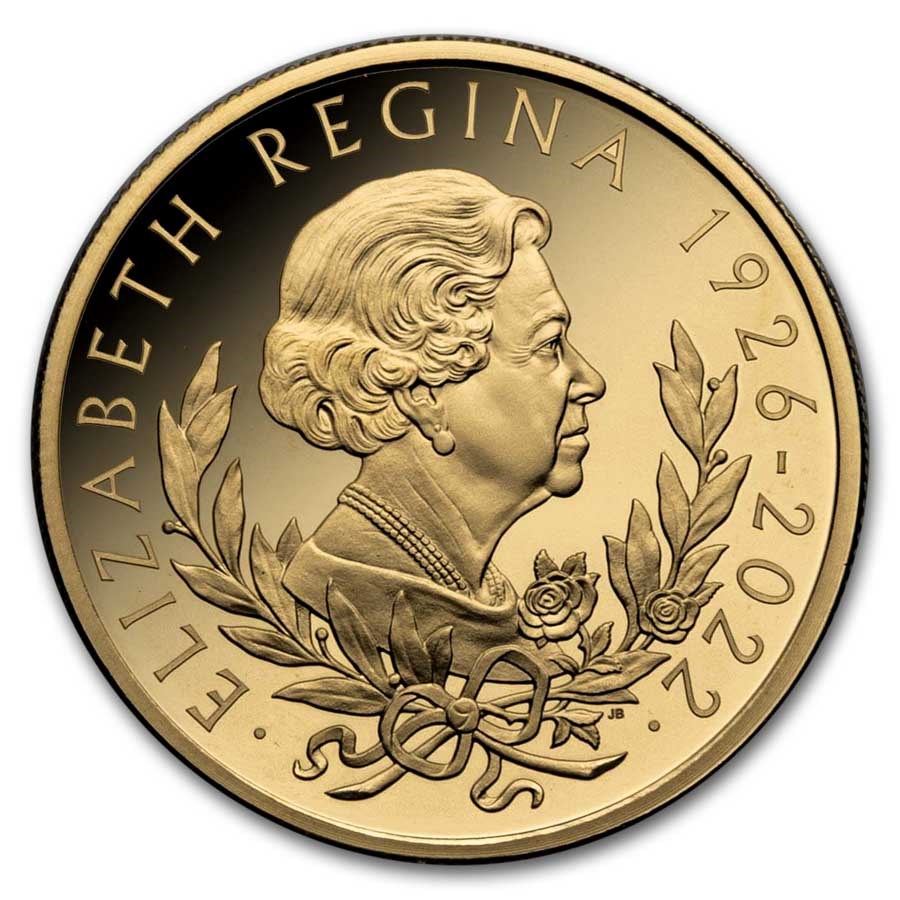 2022 GB 1 oz £100 Gold Her Majesty Queen Elizabeth (Box/COA)