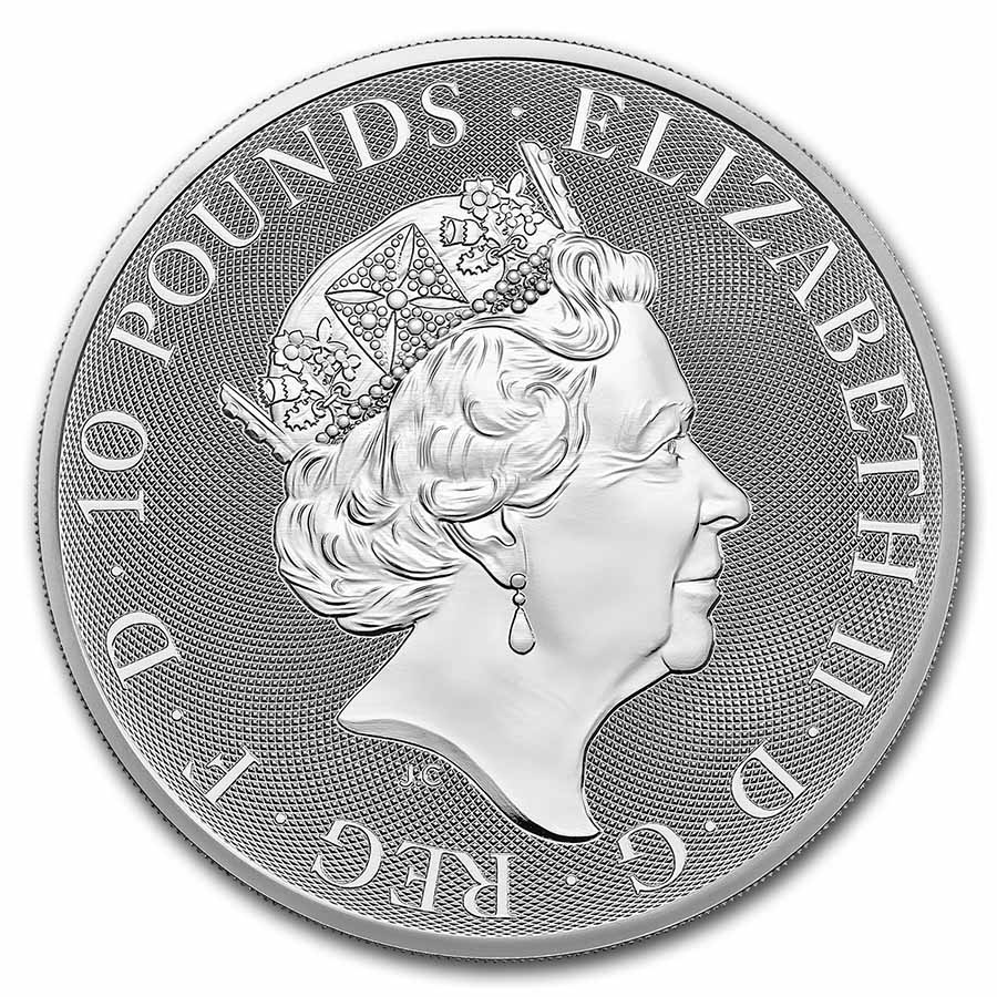 2022 GB 10 oz Silver Royal Tudor Beasts The Lion of England BU | eBay