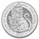 2022 GB 10 oz Silver Royal Tudor Beasts The Lion of England