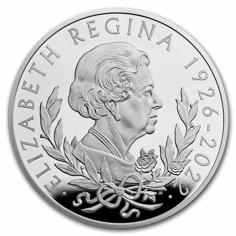 2022 GB 1oz Platinum £100 Her Majesty Queen Elizabeth Prf