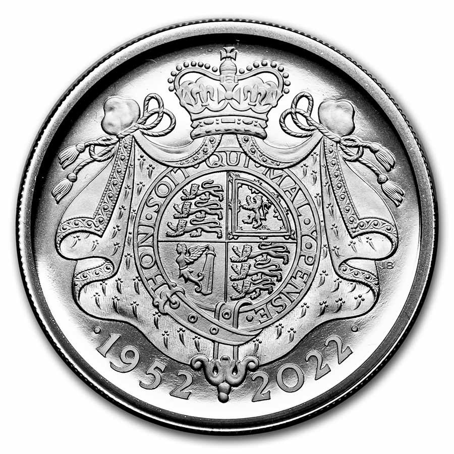 2022 GB 2 oz Silver The Platinum Jubilee of The Queen (Box/COA)