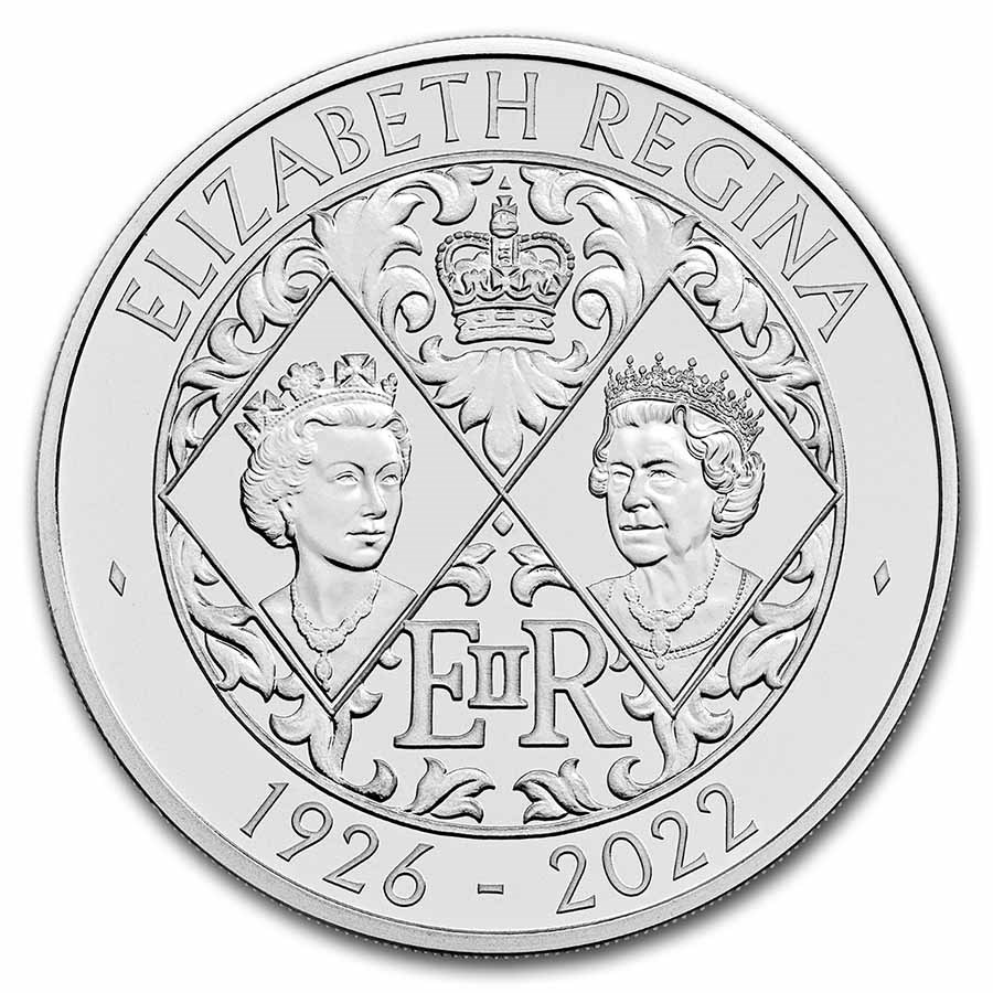 2022 GB £5 Platinum Prf Piedfort Her Majesty Queen Elizabeth