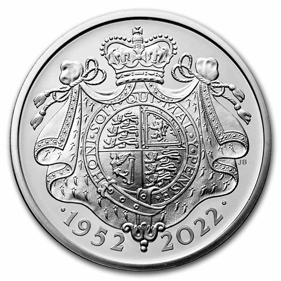 2022 GB £5 Silver Prf The Platinum Jubilee of The Queen Piedfort 2022 GB £5 Silver Prf The Platinum Jubilee of The Queen Piedfort