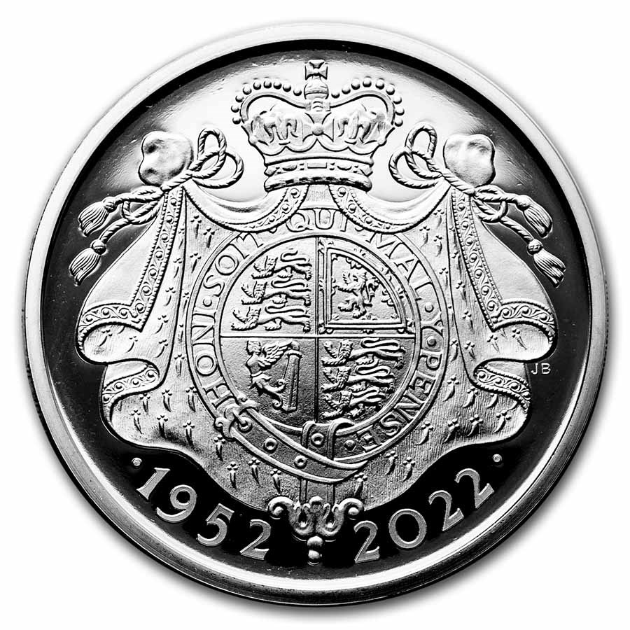 Buy 2022 GB £5 Silver Proof Platinum Jubilee of The Queen APMEX