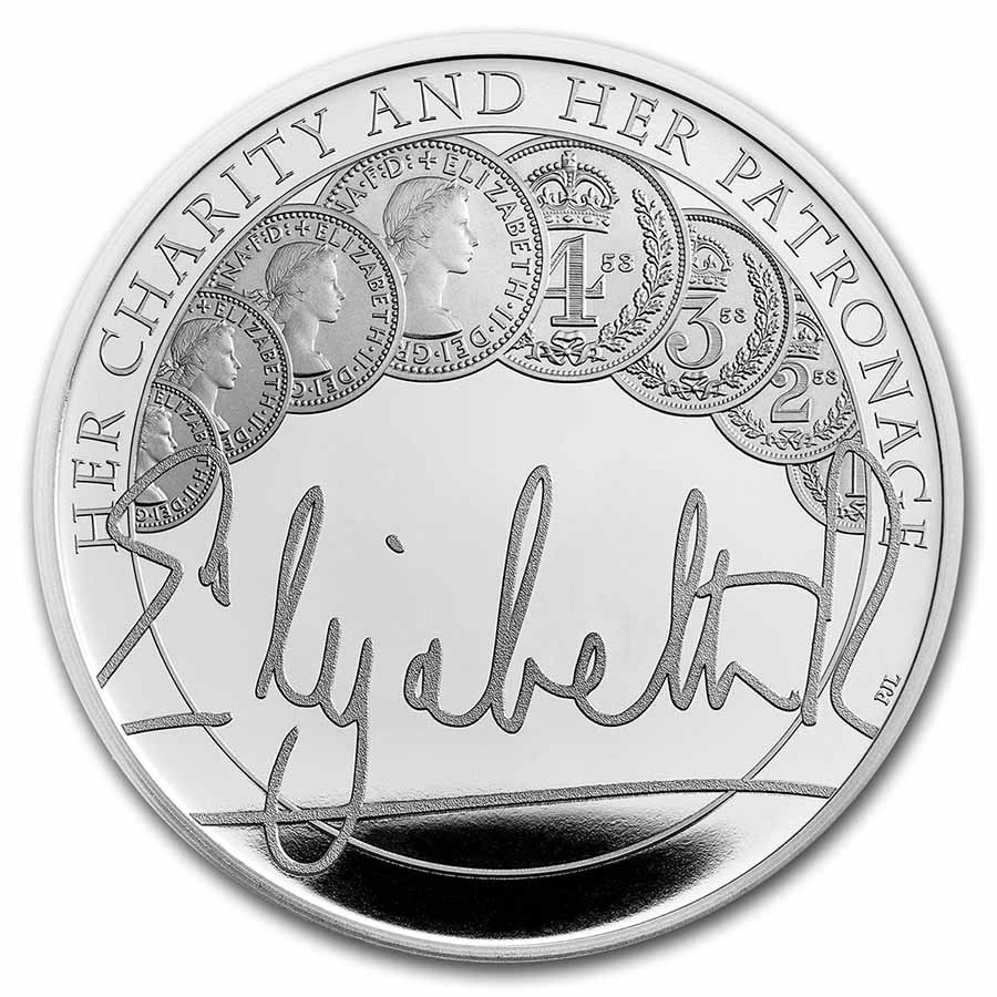 2022 GB £5 Silver Proof The Queen's Reign Charity (Box/COA)