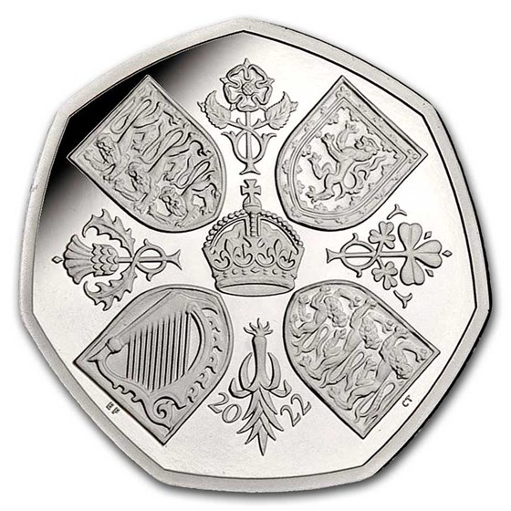 2022 GB Platinum 50p Her Majesty Queen Elizabeth Proof 2022 GB Platinum 50p Her Majesty Queen Elizabeth Proof