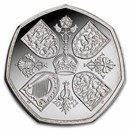 2022 GB Silver 50p Piedfort Her Majesty QE Prf (off quality)