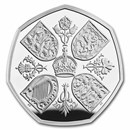 2022 GB Silver 50p Piedfort Her Majesty Queen Elizabeth Prf