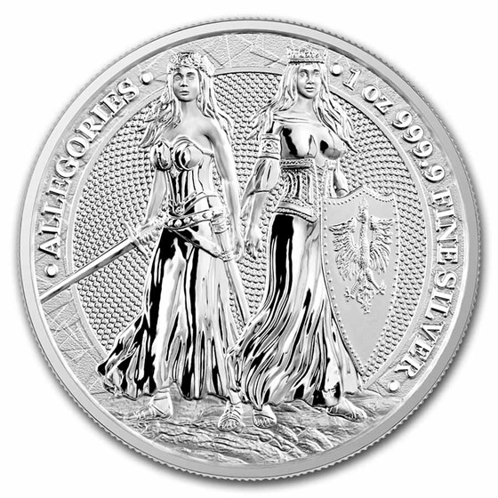 2022 Germania Allegories 1 oz Silver Round BU (Polonia) 2022 Germania Allegories 1 oz Silver Round BU (Polonia)