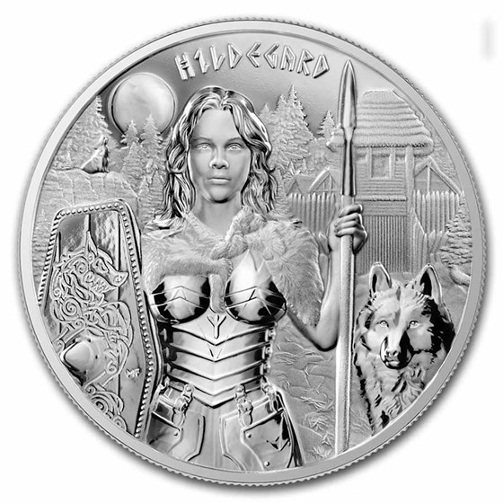 2022 Germania Valkyries: Hildegard 1 oz Silver Round BU