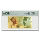 2022 Ghana 1/1000 oz Gold Justice Foil Note MS-70* PMG