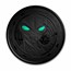 2022 Ghana 1 oz Silver 5 Cedi Space Alien Colorized Black Rhodium