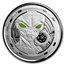 2022 Ghana 1 oz Silver 5 Cedis Space Alien Colorized Proof