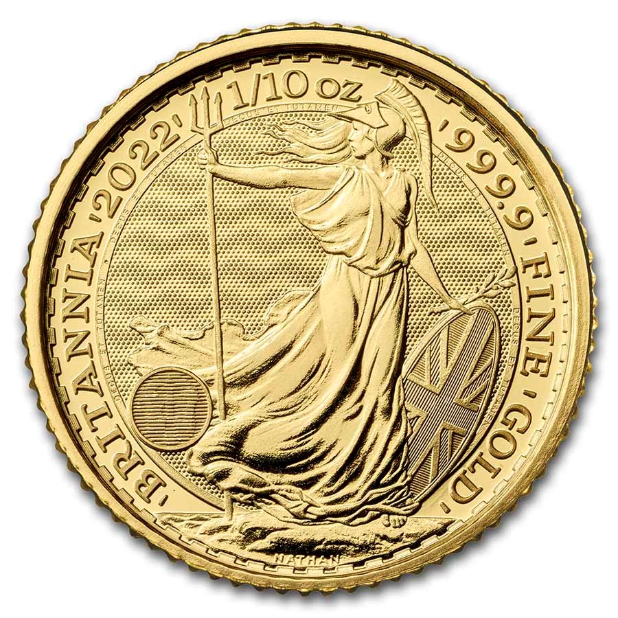 2022 Great Britain 1/10 oz Gold Britannia BU