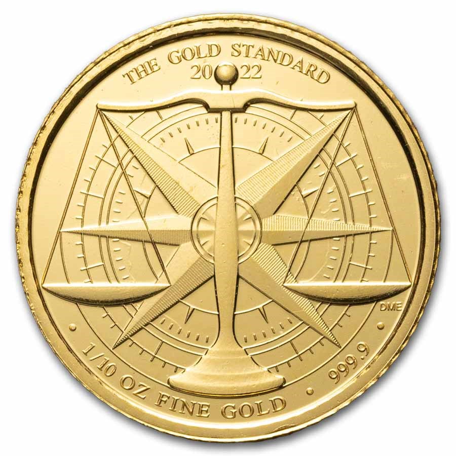 2022 Great Britain 1/10 oz Gold The Gold Standard BU