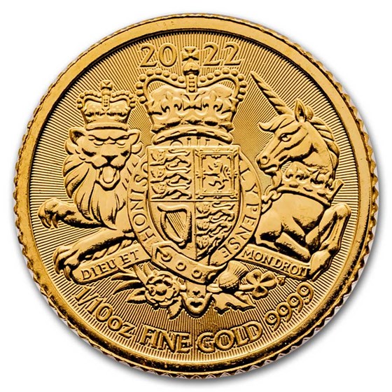 2022 Great Britain 1/10 oz Gold The Royal Arms BU 2022 Great Britain 1/10 oz Gold The Royal Arms BU