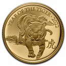 2022 Great Britain 1/4 oz Gold Year of the Tiger Prf (Box & COA)