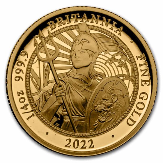 2022 Great Britain 1/4 oz Proof Gold Britannia 2022 Great Britain 1/4 oz Proof Gold Britannia