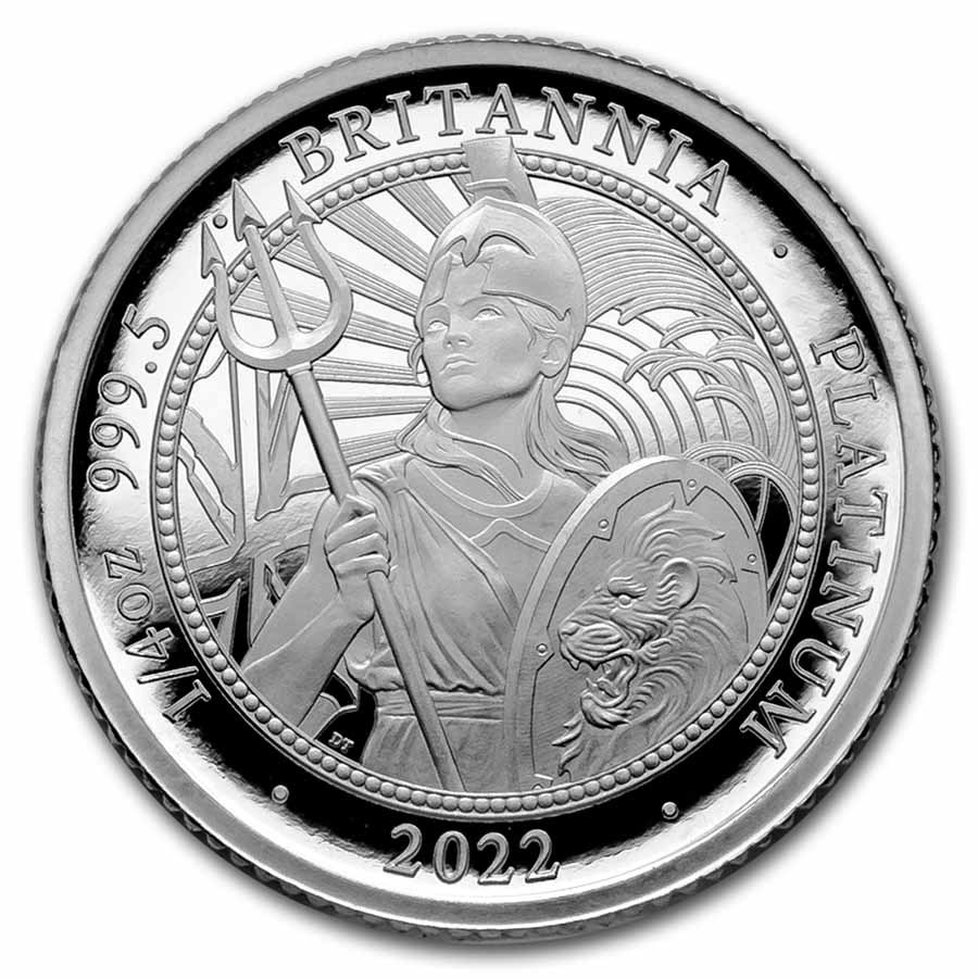 2022 Great Britain 1/4 oz Proof Platinum Britannia
