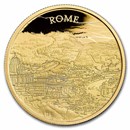 2022 Great Britain 1 oz Gold City Views Rome (w/ Box & COA)