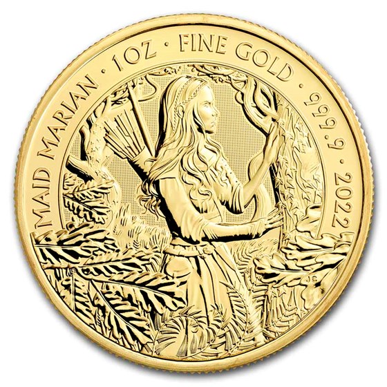2022 Great Britain 1 oz Gold Myths and Legends: Maid Marian BU 2022 Great Britain 1 oz Gold Myths and Legends: Maid Marian BU