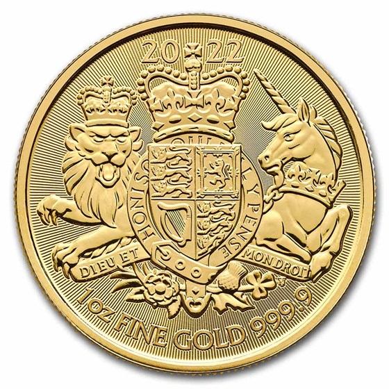 2022 Great Britain 1 oz Gold The Royal Arms BU