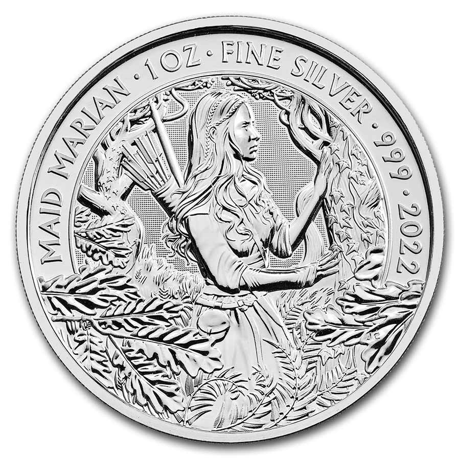 2022 Great Britain 1 oz Silver Myths & Legends: Maid Marian BU