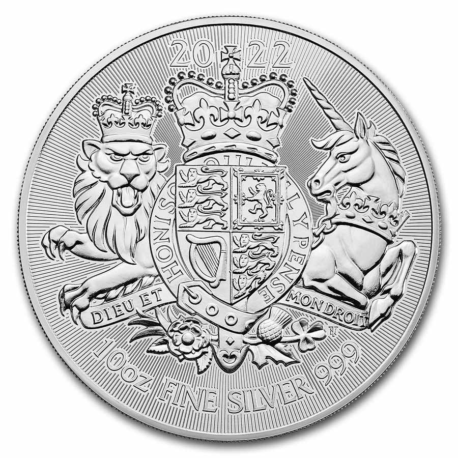 2022 Great Britain 10 oz Silver The Royal Arms BU