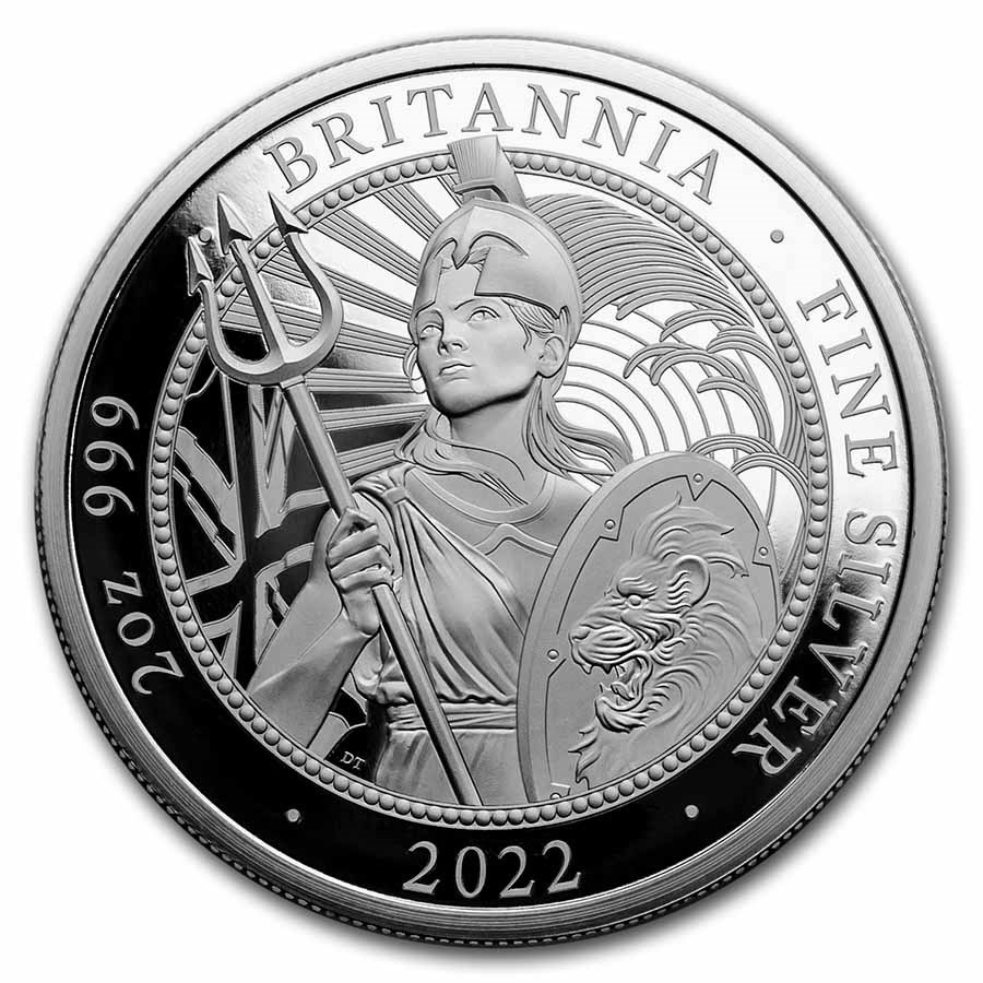 2022 Great Britain 2 oz Silver Proof Britannia (w/ Box & COA)