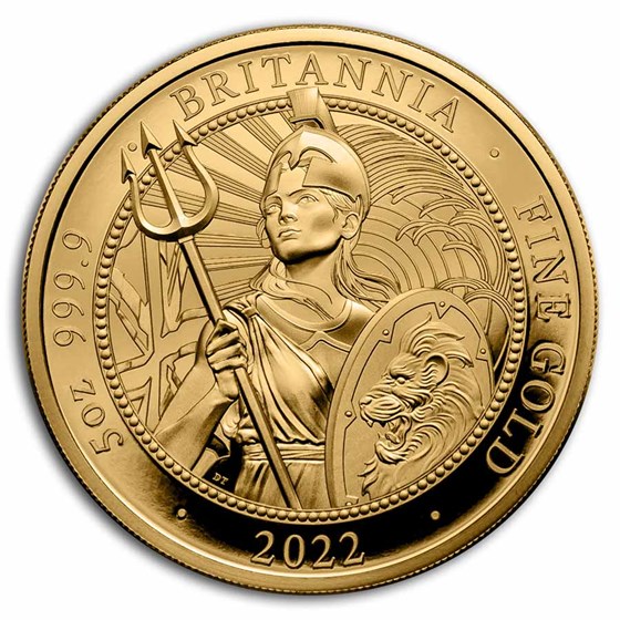 2022 Great Britain 5 oz Proof Gold Britannia (w/ Box & COA) 2022 Great Britain 5 oz Proof Gold Britannia (w/ Box & COA)