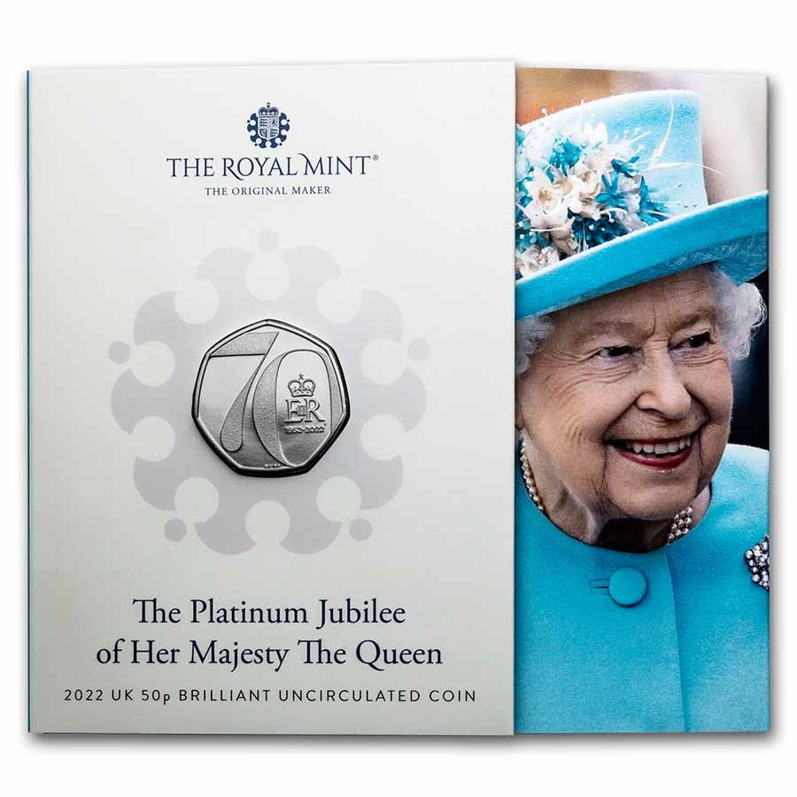 2022 Great Britain 50p The Platinum Jubilee of The Queen BU
