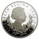 2022 Great Britain 5oz Silver £10 Her Majesty Queen Elizabeth Prf