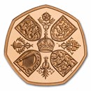 2022 Great Britain Gold 50p Her Majesty Queen Elizabeth Proof