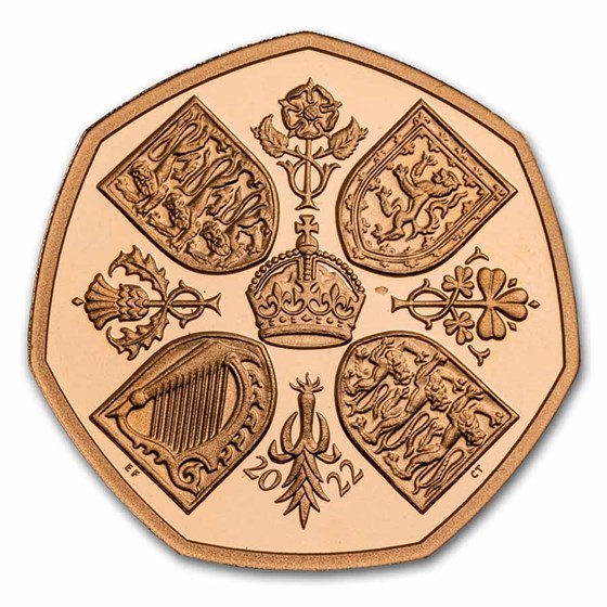 2022 Great Britain Gold 50p Her Majesty Queen Elizabeth Proof 2022 Great Britain Gold 50p Her Majesty Queen Elizabeth Proof
