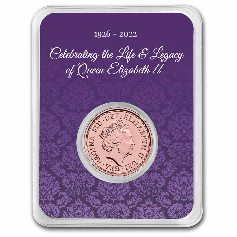 2022 Great Britain Gold Sovereign BU (In Memorial TEP)