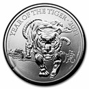 2022 Great Britain Silver Year of the Tiger BU