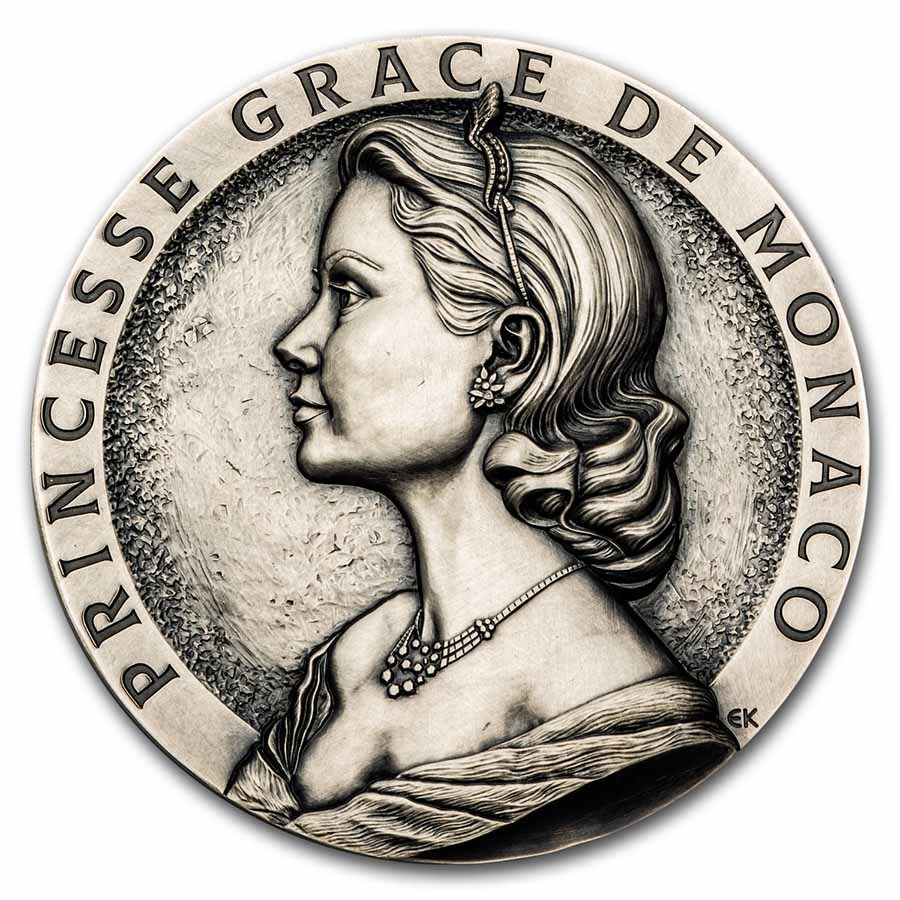 2022 Guinea 1 kilo Silver Antique Princess Grace De Monaco