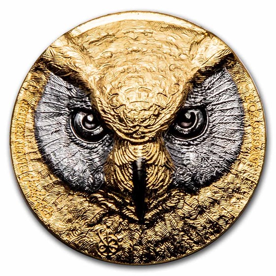 2022 Ivory Coast 1 oz Gold Édition Signature d‘Or; Owl 2022 Ivory Coast 1 oz Gold Édition Signature d‘Or; Owl