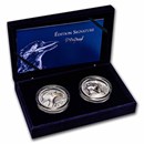 2022 Ivory Coast 10 oz Silver Signature Kookaburra 2-Coin Set