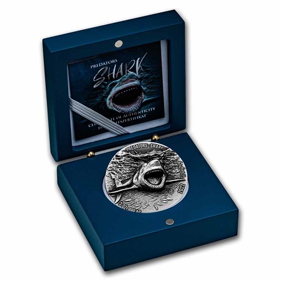 Buy 2022 IC 3 oz Silver Predators: Great White Shark | APMEX