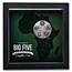 2022 Ivory Coast 5 oz Silver Big Five Africa Completer Coin