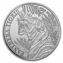 2022 Laos 1 oz Silver 500 KIP Tiger BU (Panthera Tigris)
