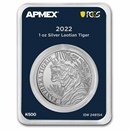 2022 Laos 1 oz Silver 500 KIP Tiger (MD® Premier + PCGS FS)