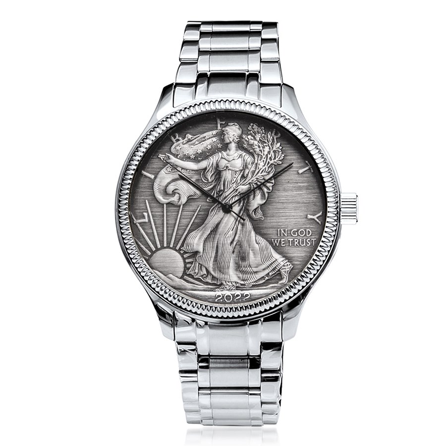 2022 Men's Antiqued SAE Watch Stainless Steel Bracelet