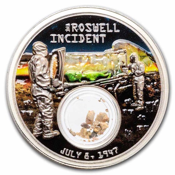2022 Mesa Grande 1 oz Silver Roswell Incident Colorized Proof